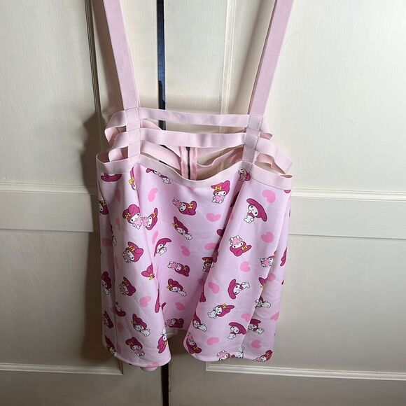 My Melody Strappy Suspender Skirt Pink Size Large Nwt - Picture 2 of 9